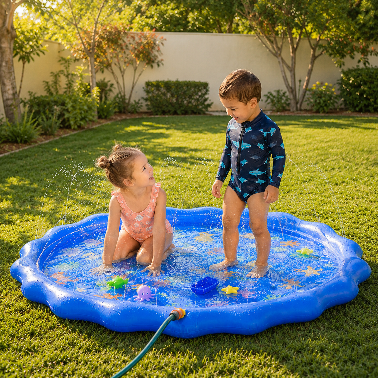 VELMORA Kids™ XL Splash Pad – Backyard Water Fun for Kids