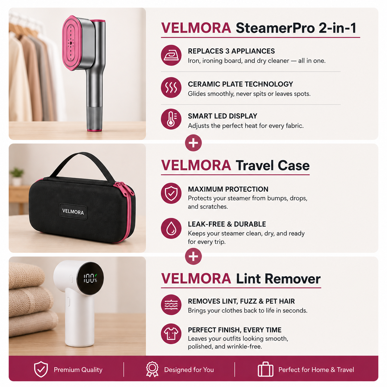 VELMORA™ SteamPress Pro