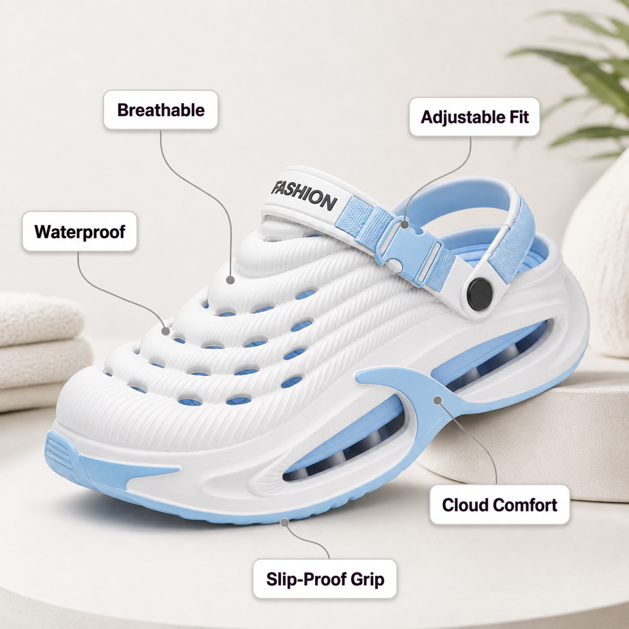 VELMORA AirCloud™ Comfort Clogs