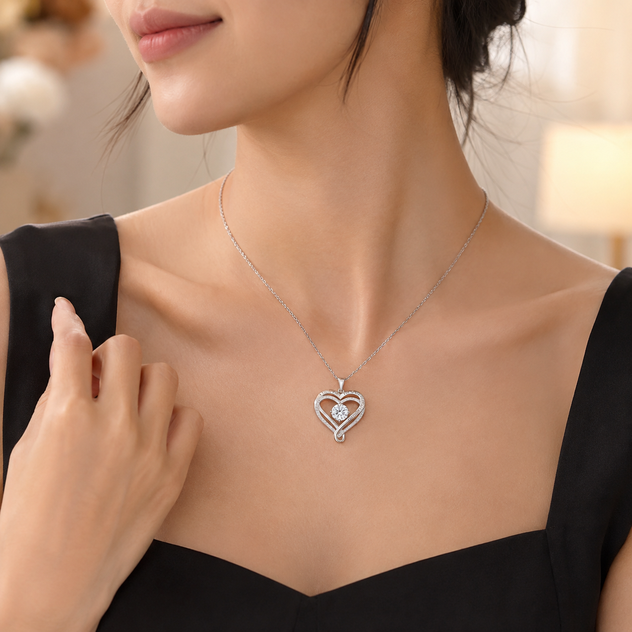 To My Wife — Forever & Always Heart Necklace