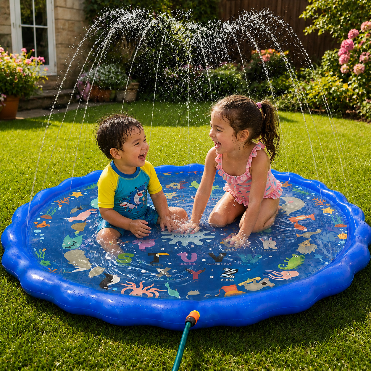 VELMORA Kids™ XL Splash Pad – Backyard Water Fun for Kids