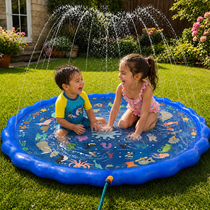 VELMORA Kids™ XL Splash Pad – Backyard Water Fun for Kids