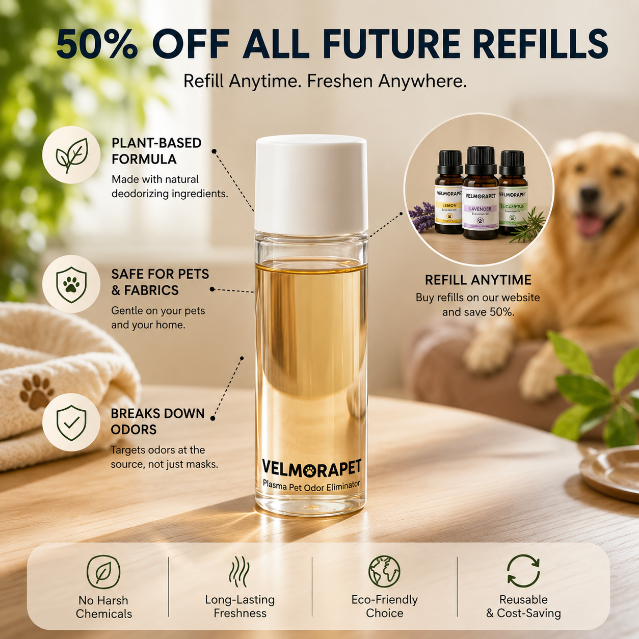 VELMORApet™ Plasma Pet Odor Remover ⭐