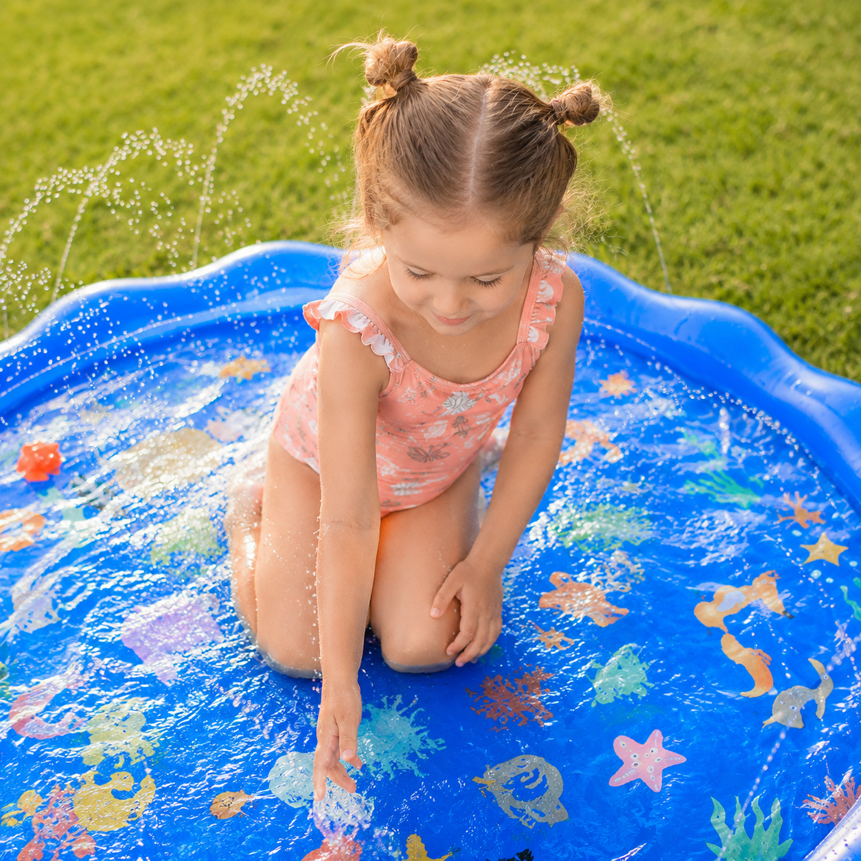 VELMORA Kids™ XL Splash Pad – Backyard Water Fun for Kids